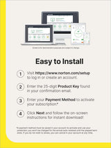Norton 360 (PC/Mac) | Continuous Protection | Cloud Backup | 1-Year Subscription |  Digital Download